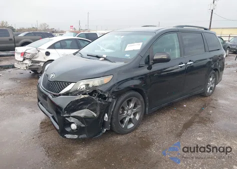2015 Toyota Sienna Se 8 Passenger из США, поврежденный, VIN 5TDXK3DC2FS622605